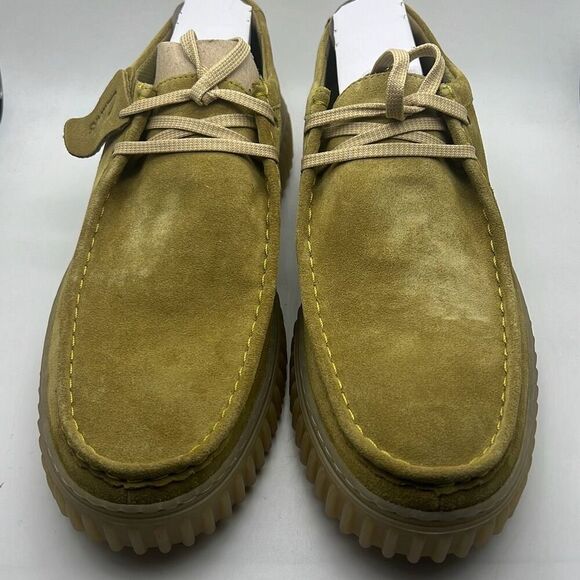 Clarks Torhill LO Light Olive Suede Men's Casual Lace Up Moccasins 76215 Men‎ 13 - Picture 8 of 11